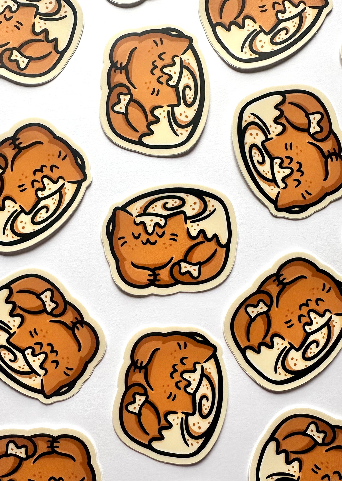 Cinnamon Roll Cat Mini Sticker