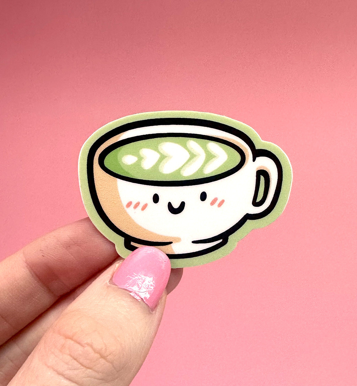 Custom Bulk Mini Matcha Latte Stickers