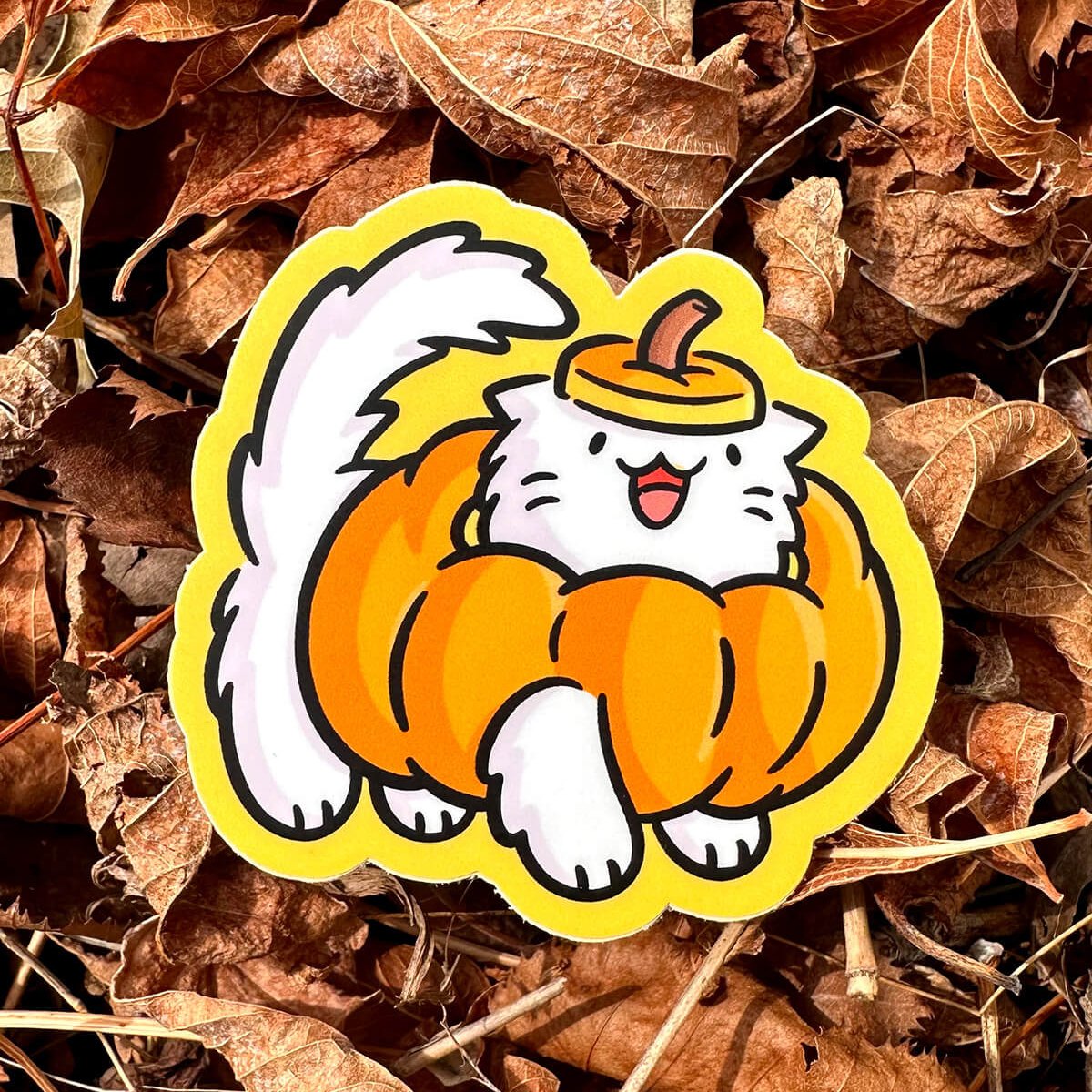 Pumpkin Cat Sticker