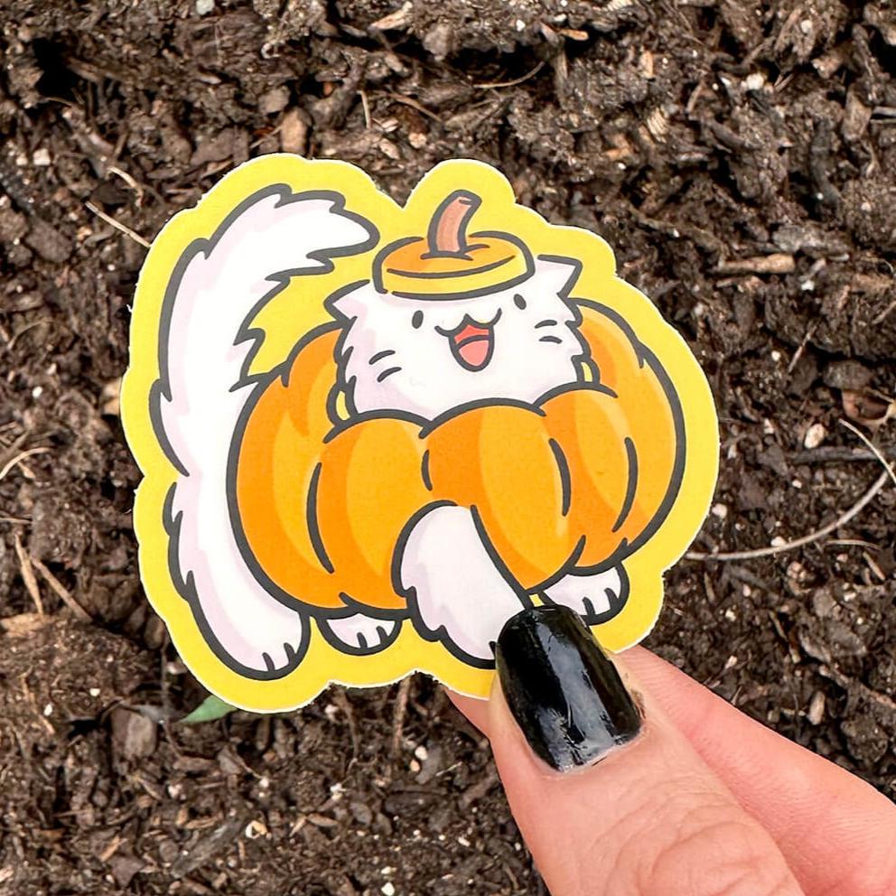 Pumpkin Cat Sticker