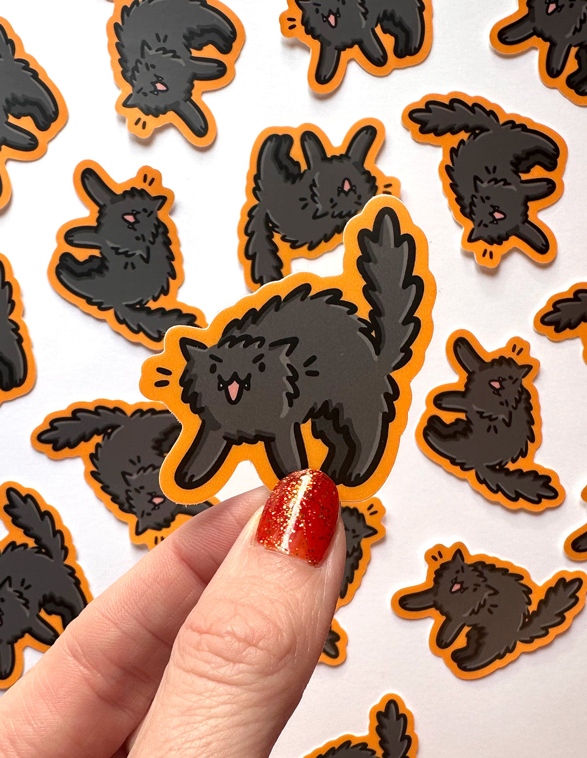 Scaredy Cat Mini Sticker