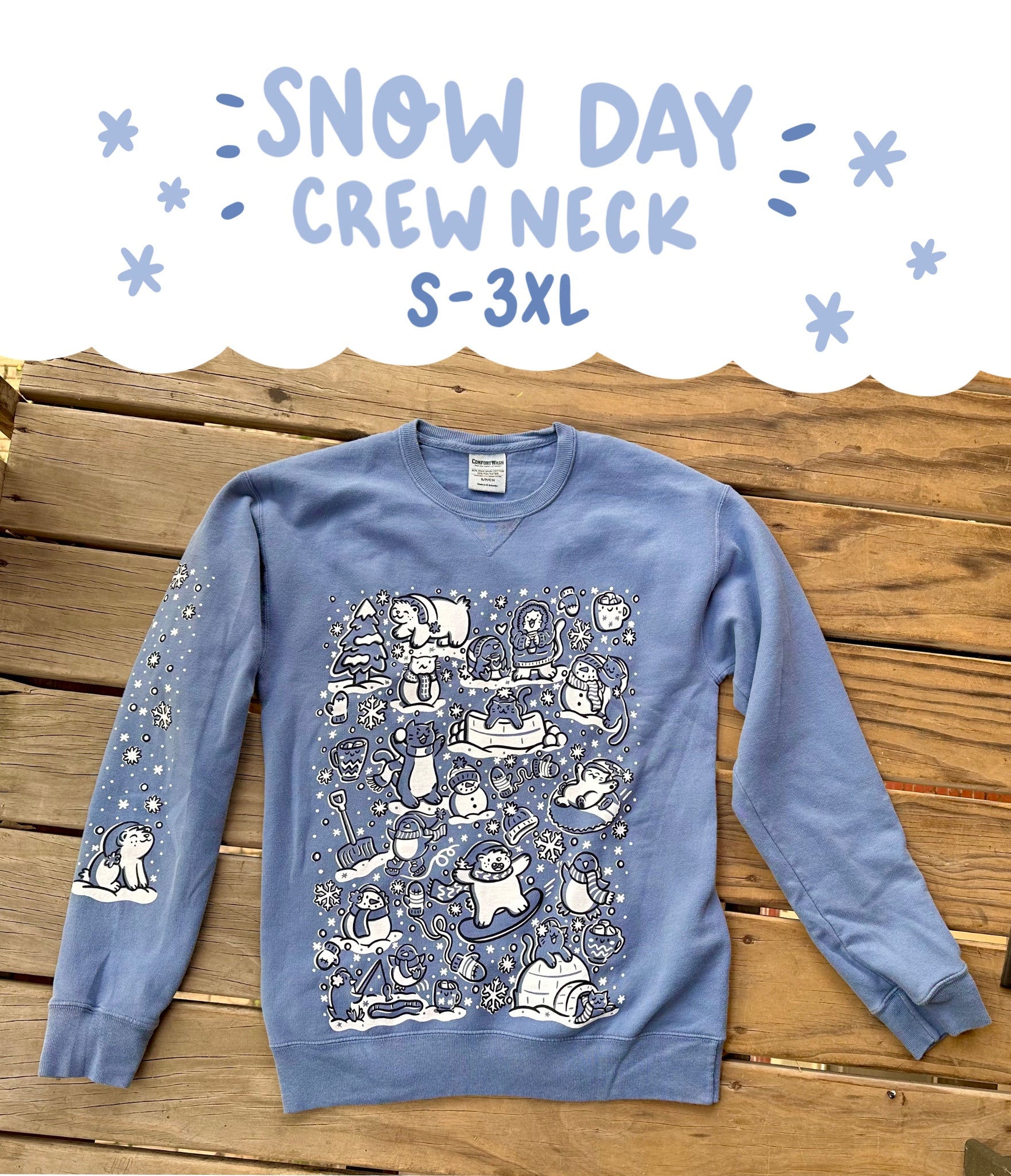 *SECONDS* Snow Day Crew Neck Sweatshirt
