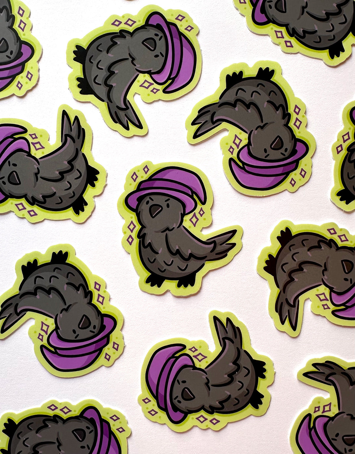Witch Crow Mini Sticker