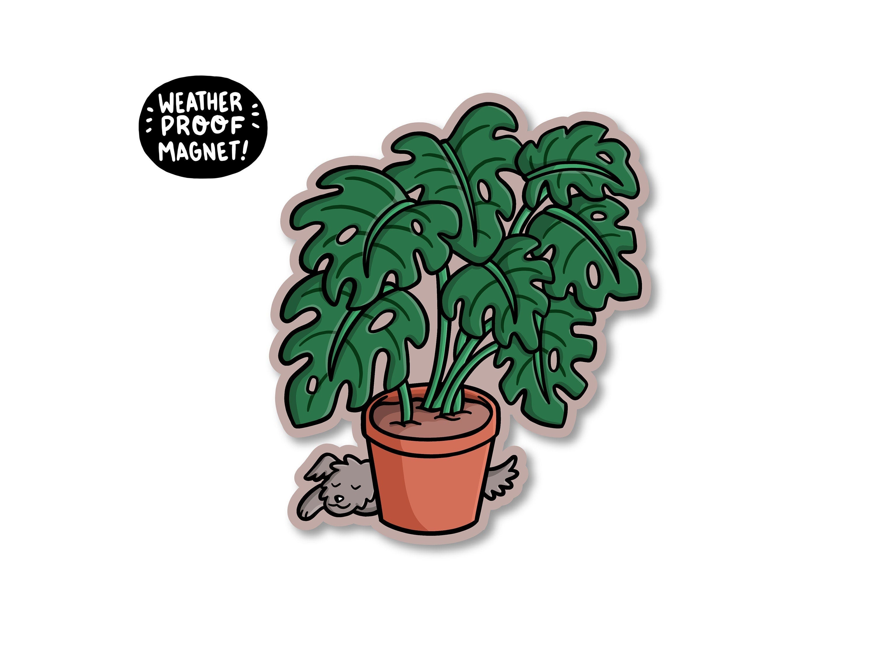 Monstera Dog Magnet