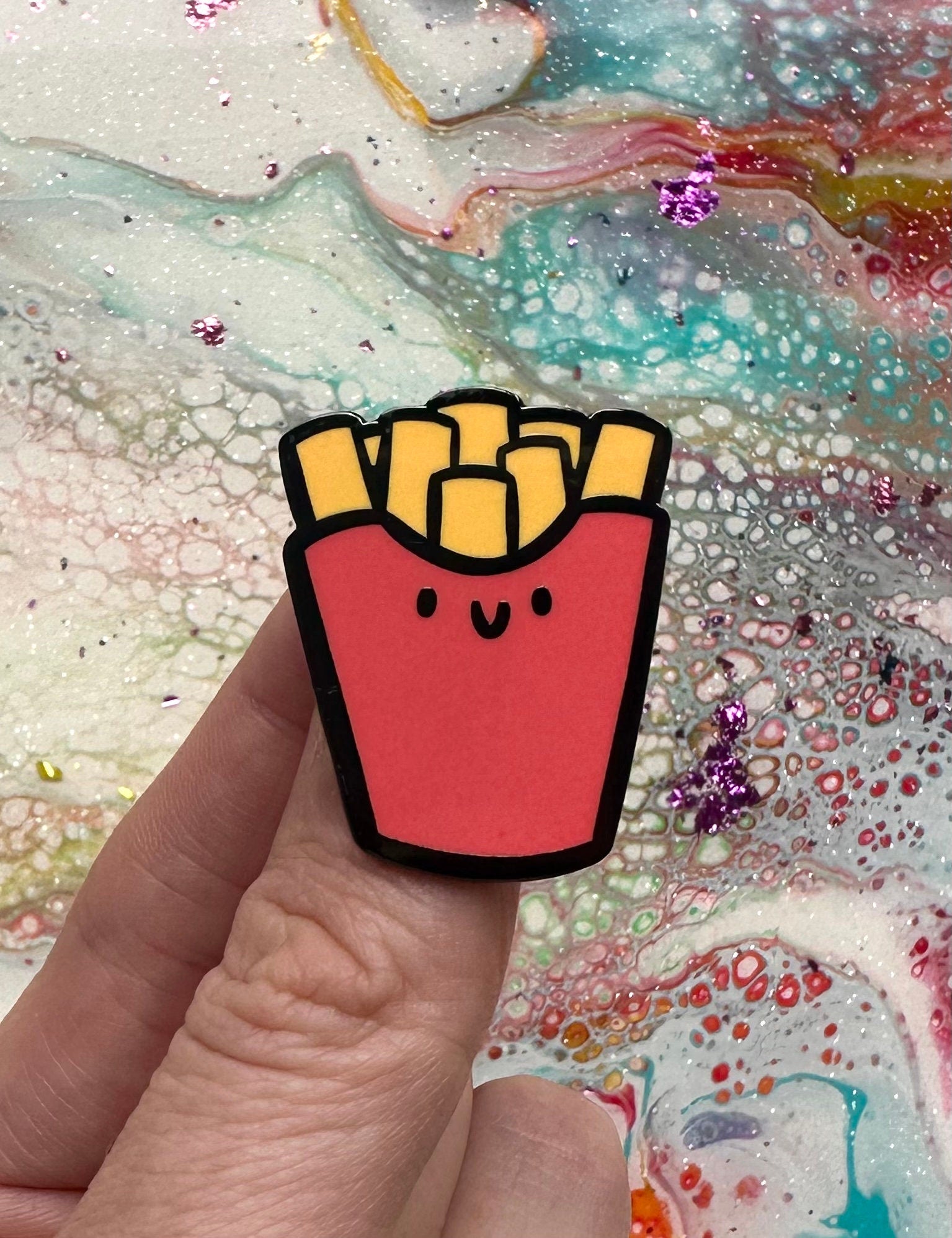 French Fries Enamel Pin