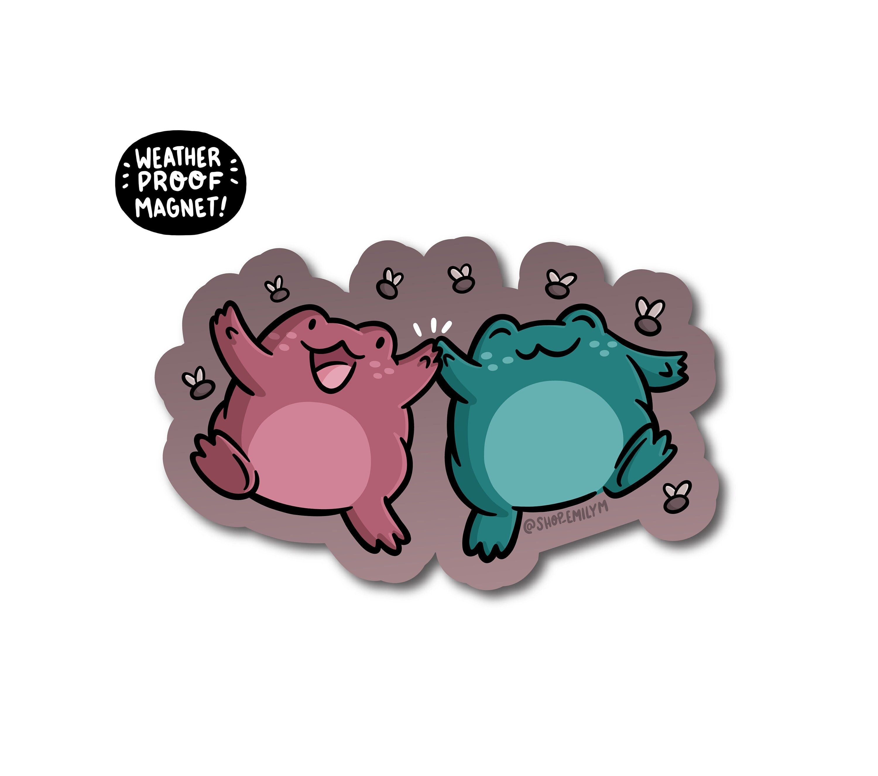 Hi-Five Frogs Magnet