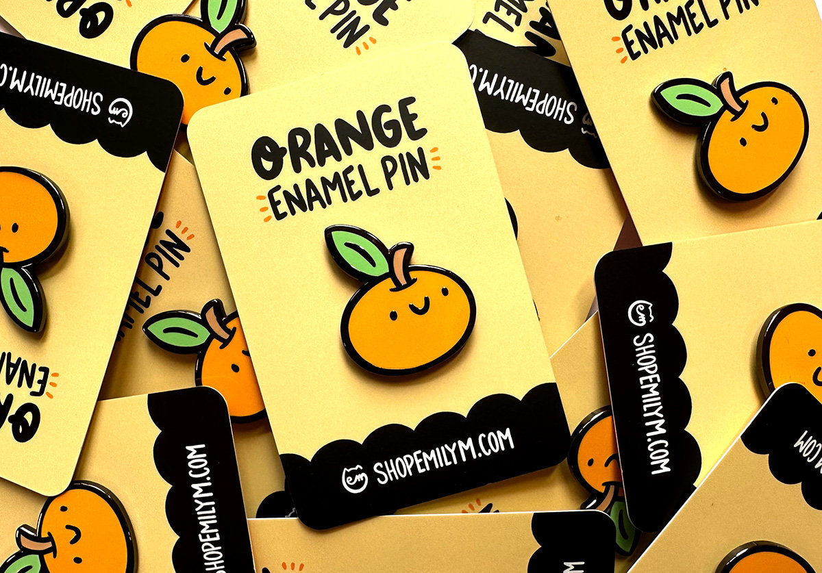 Orange Enamel Pin