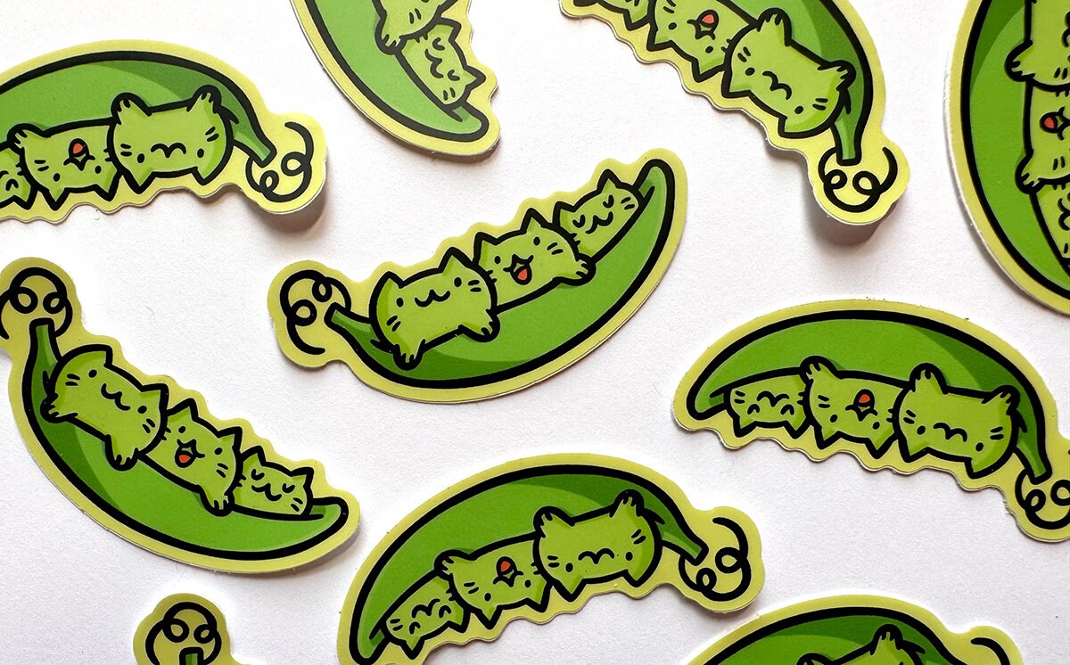 Peas Cat Mini Sticker