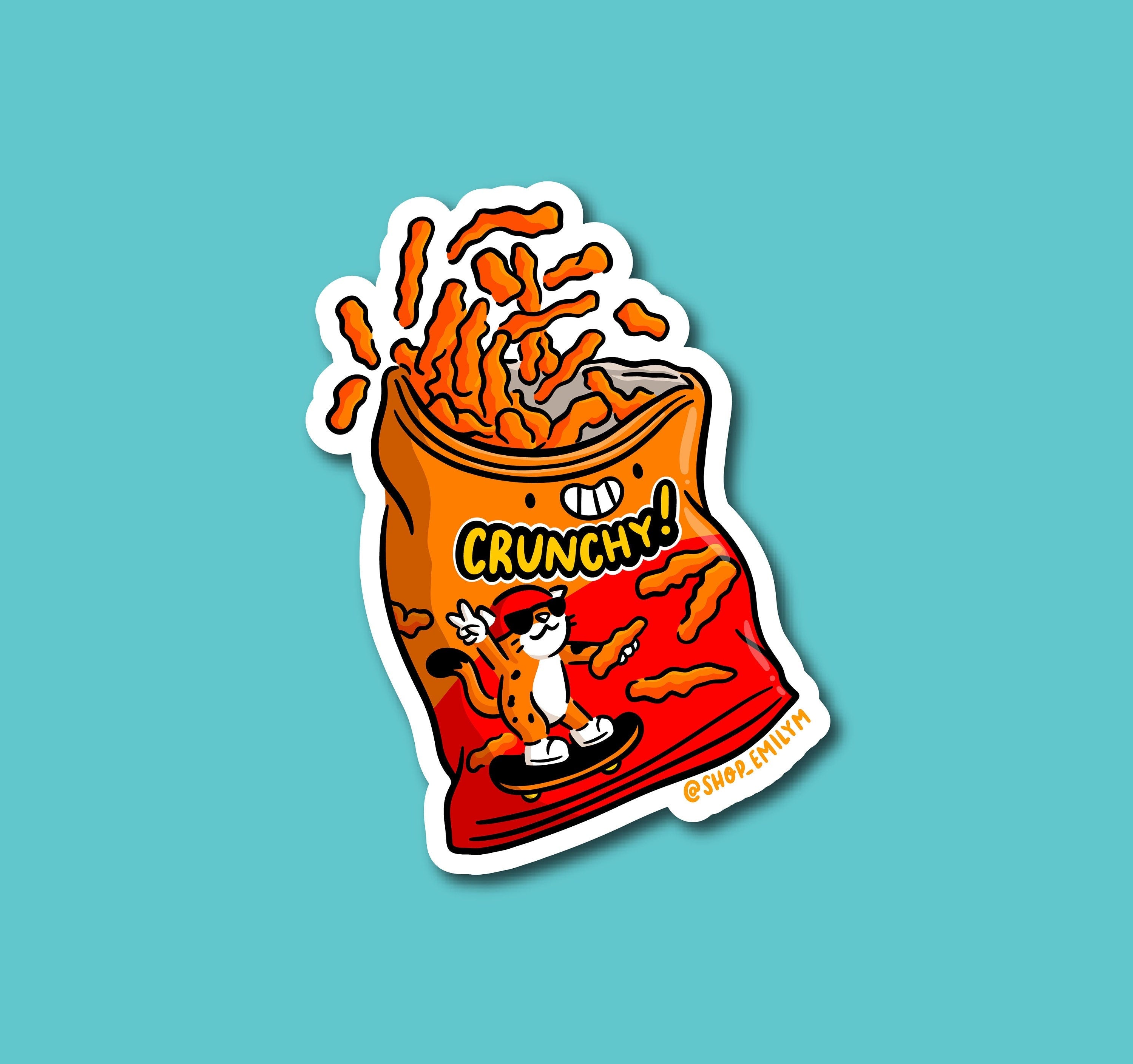 Crunchy Cheese Curls Sticker