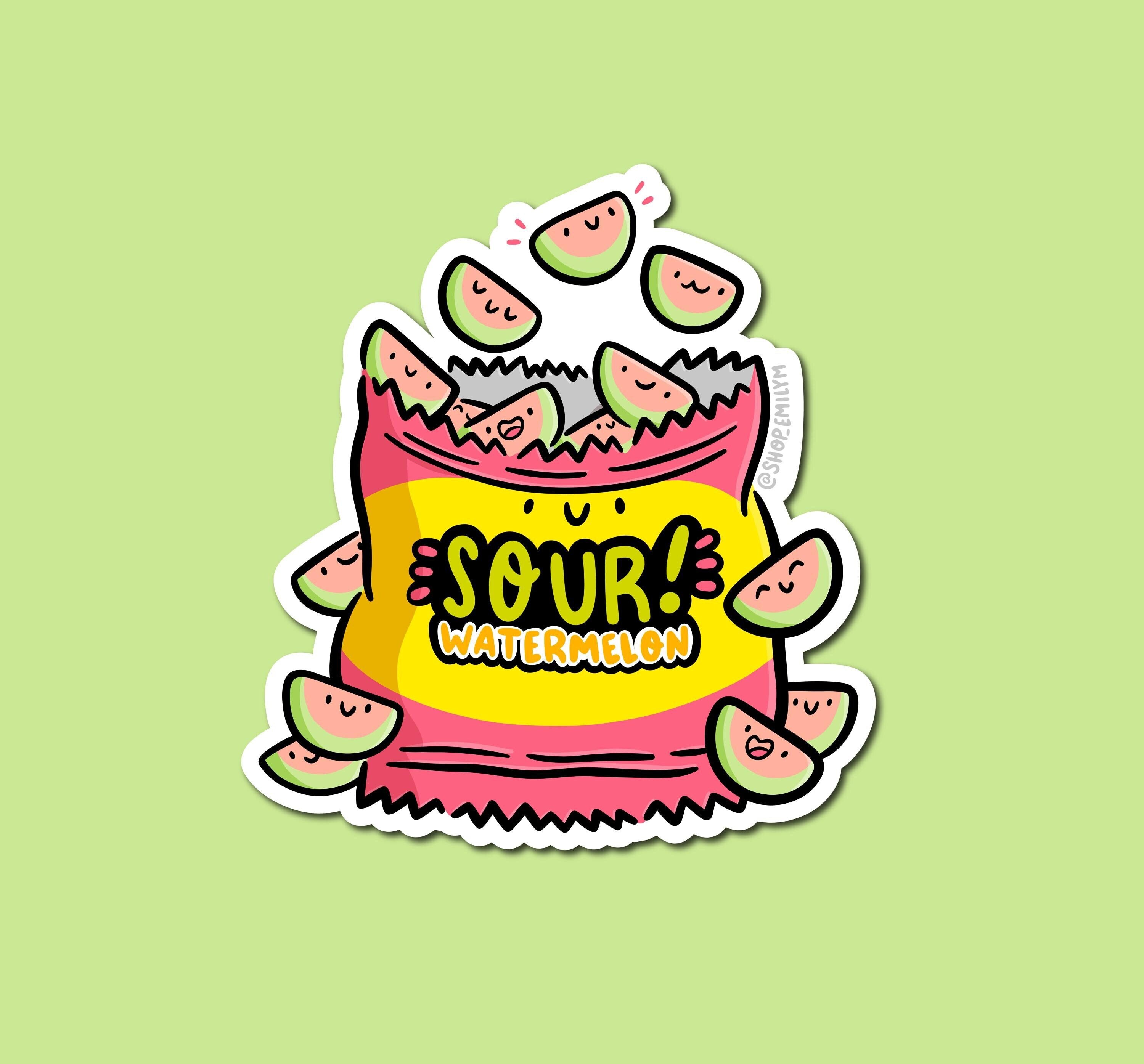 Sour Gummy Watermelon Sticker