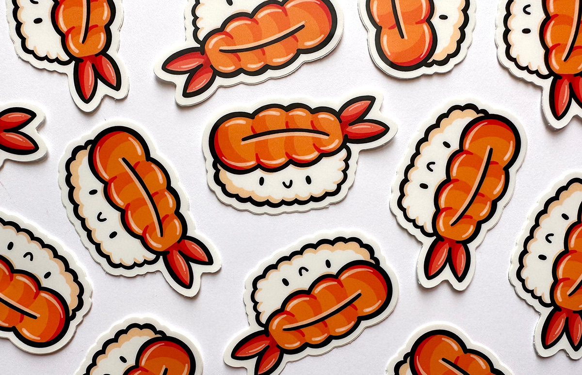 Shrimp Sushi Mini Sticker