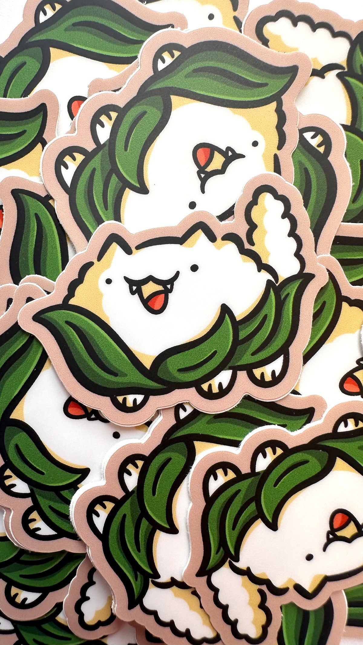 Cauliflower Cat Mini Sticker