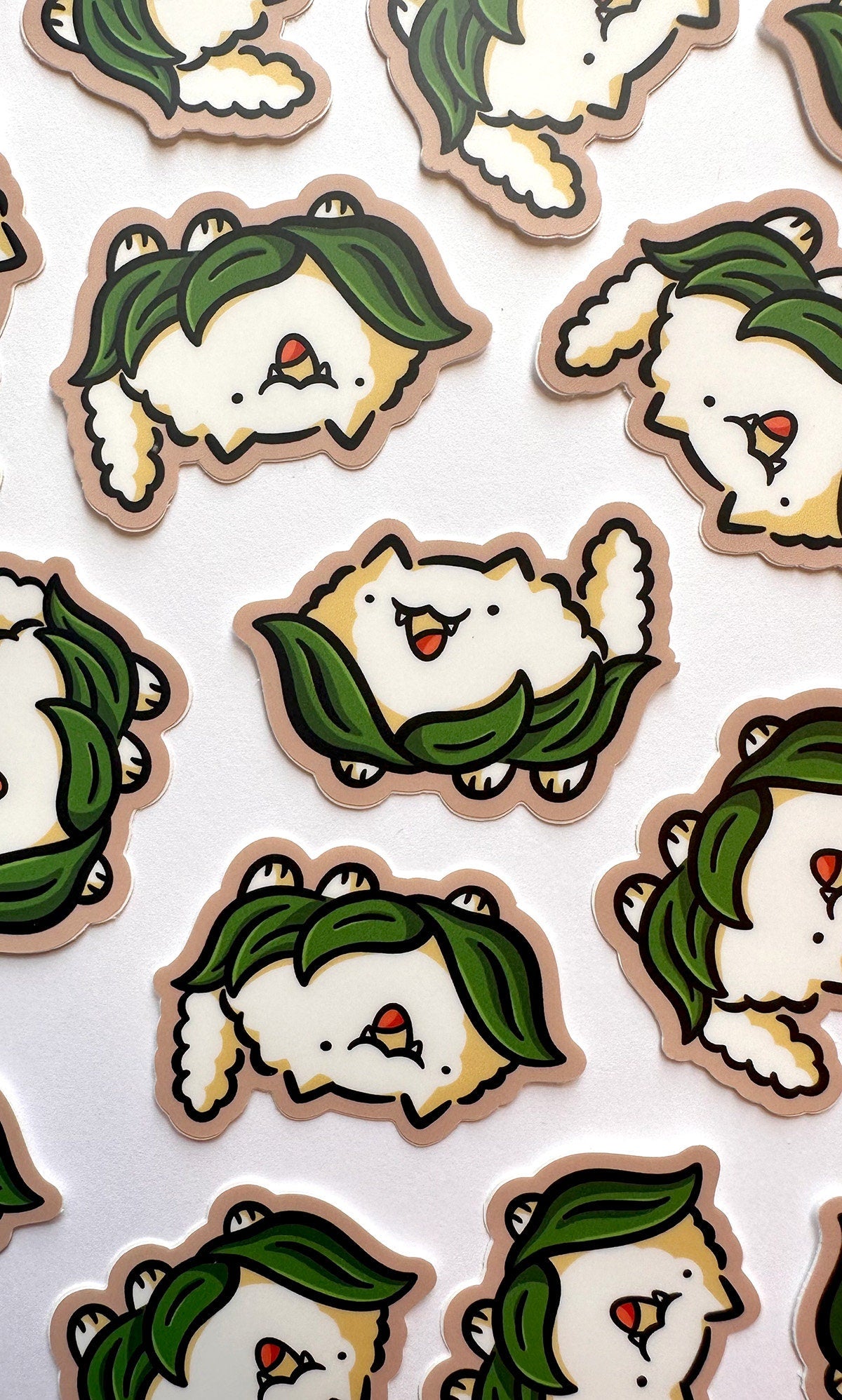 Cauliflower Cat Mini Sticker