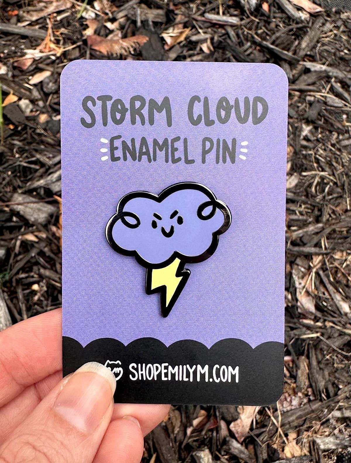 Storm Cloud Enamel Pin