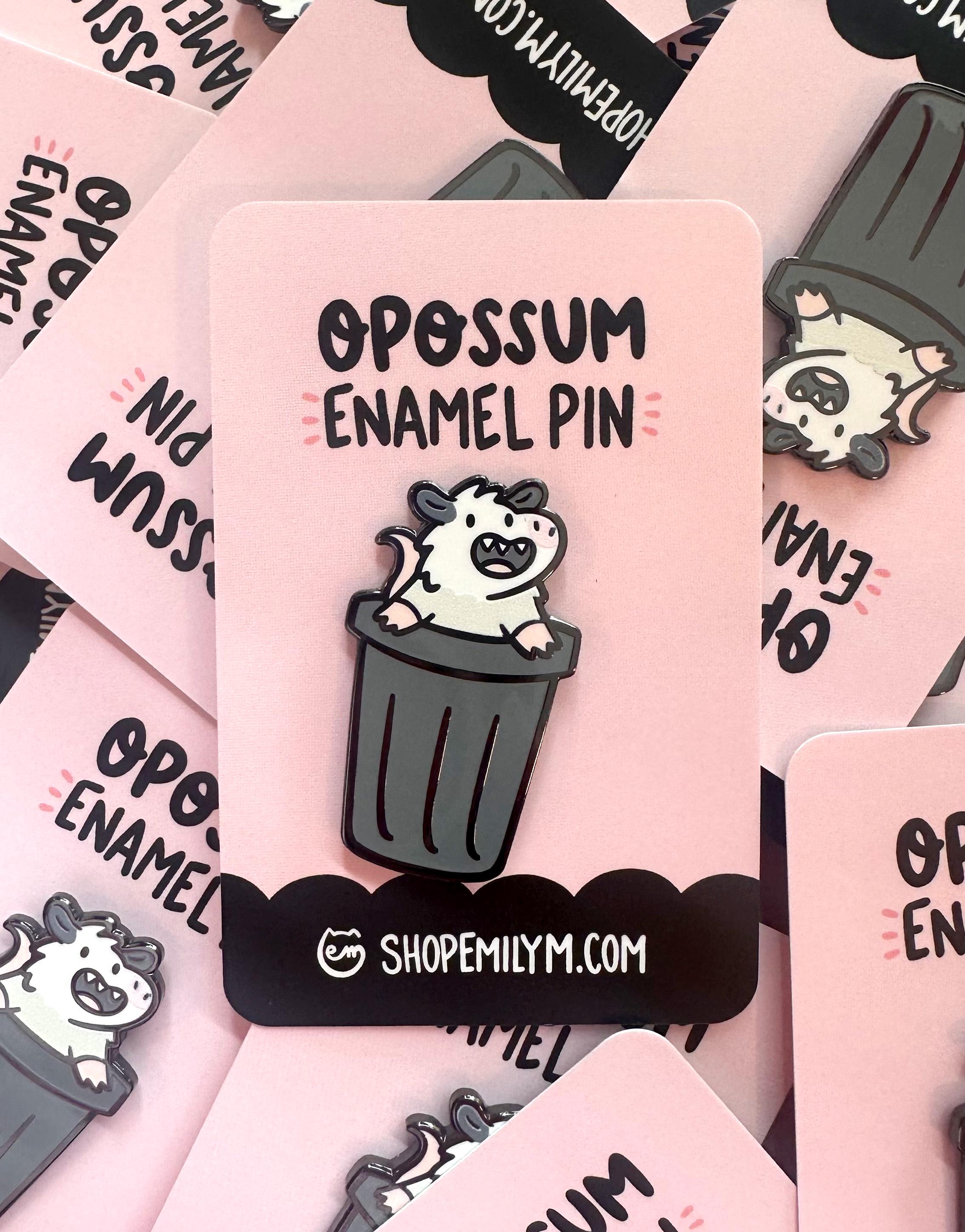 Opossum Enamel Pin