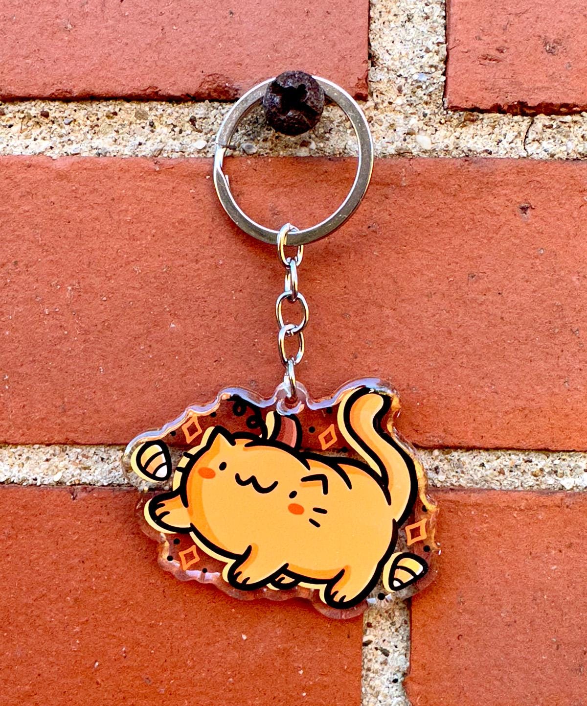 Pumpkin Cat Keychain