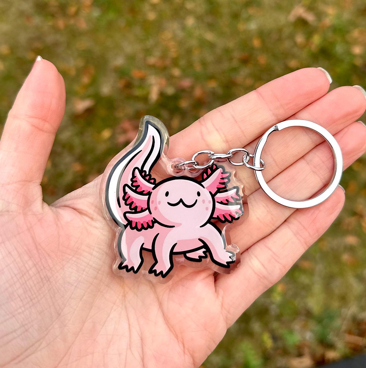 Axolotl Keychain