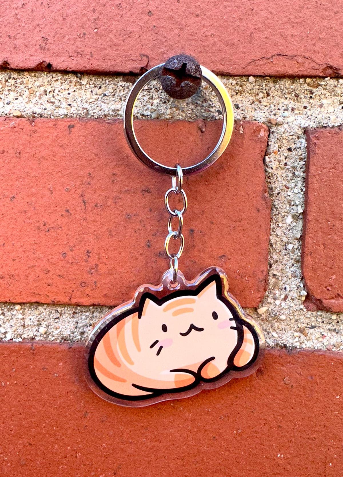 Orange Cat Keychain