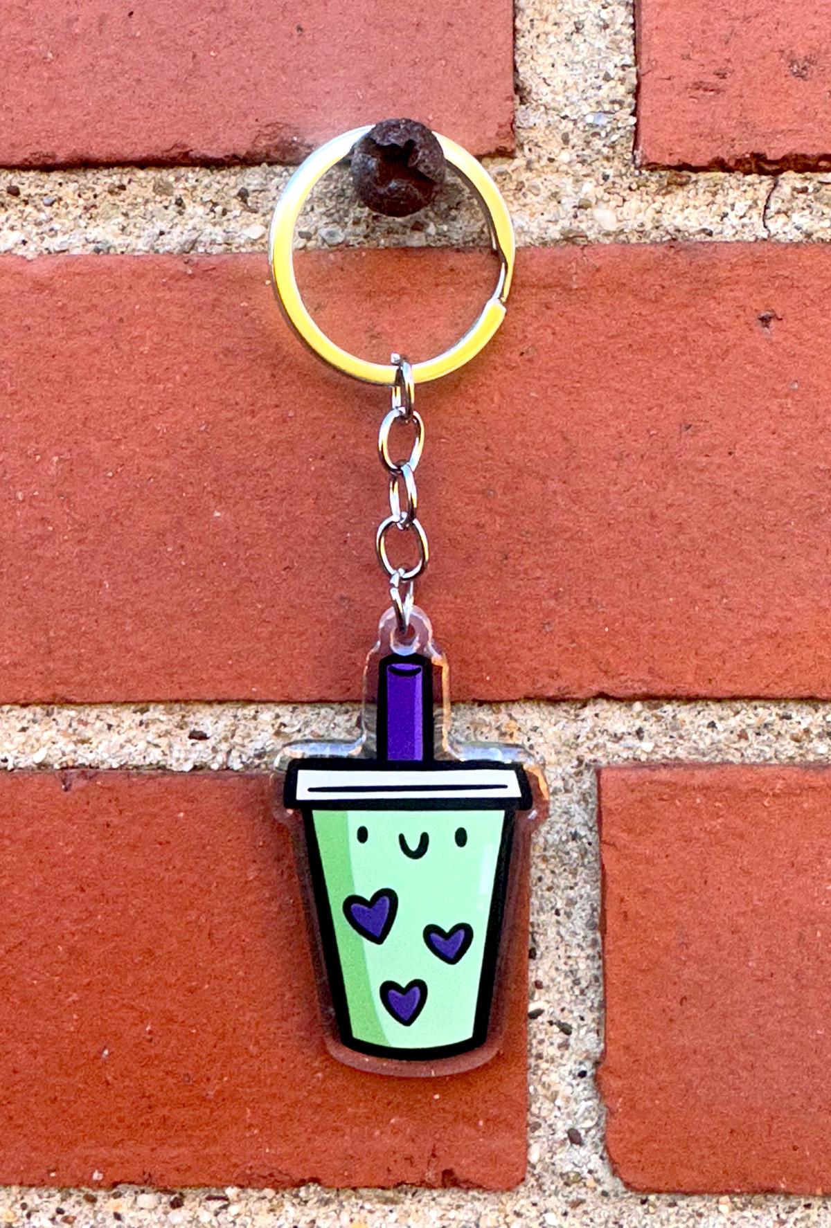 Bubble Tea Keychain (Matcha)