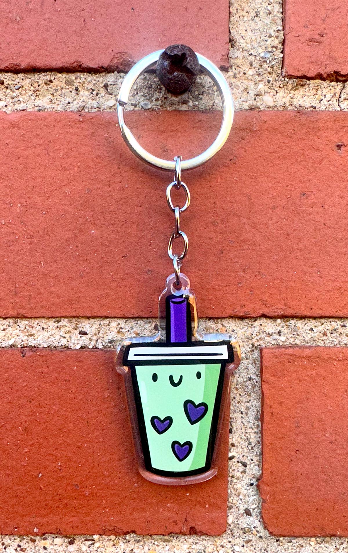 Bubble Tea Keychain (Matcha)