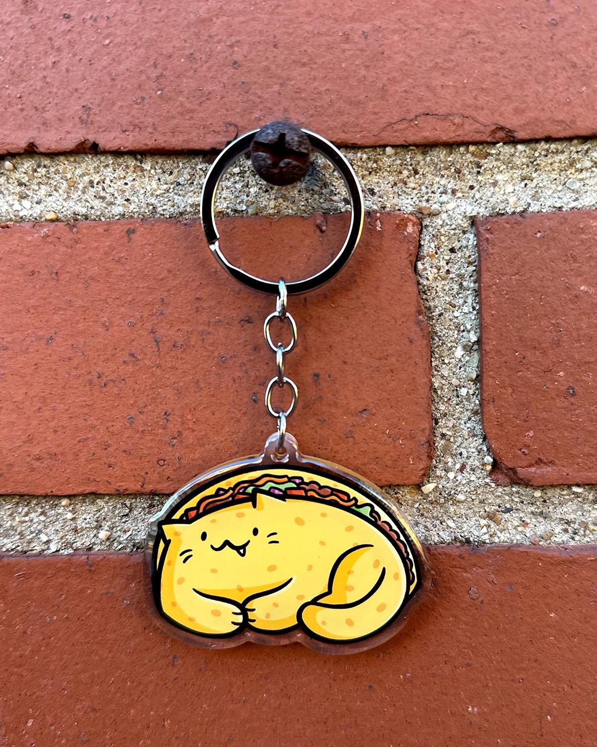 Taco Cat Keychain