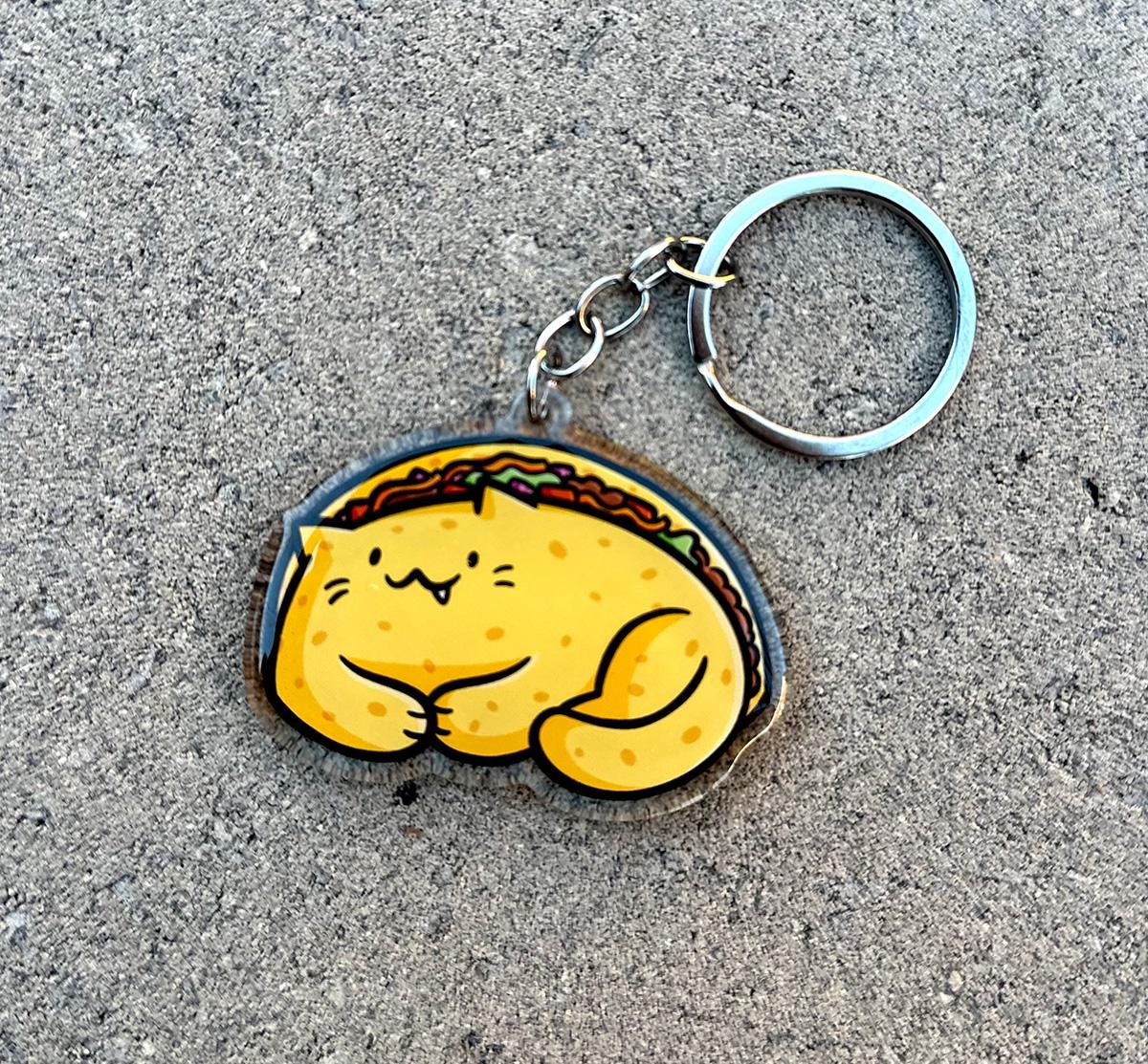 Taco Cat Keychain