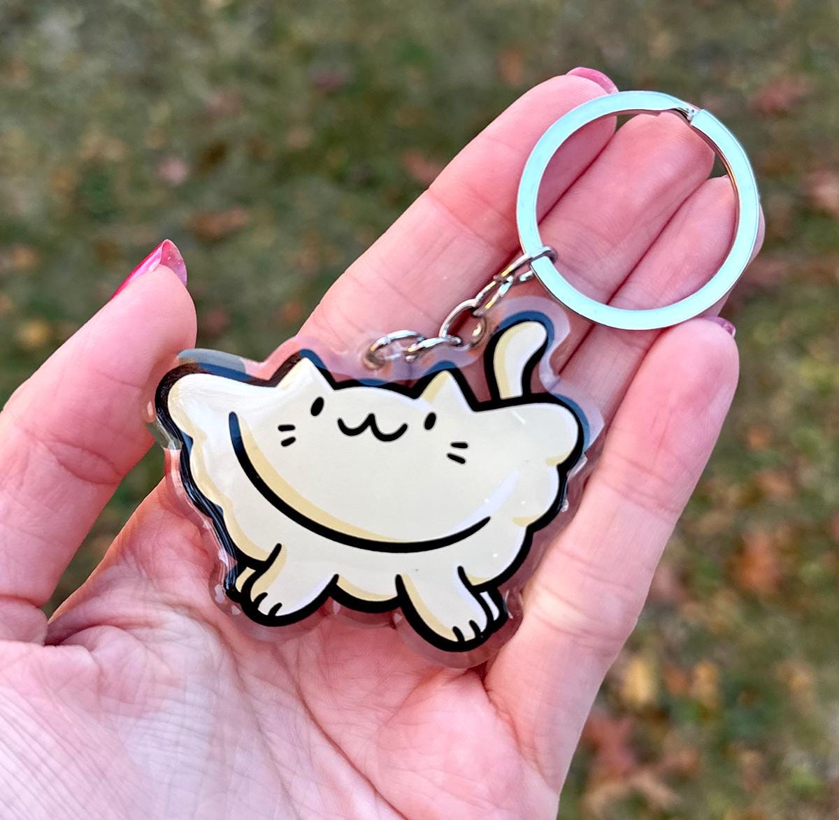 Pierogi Cat Keychain