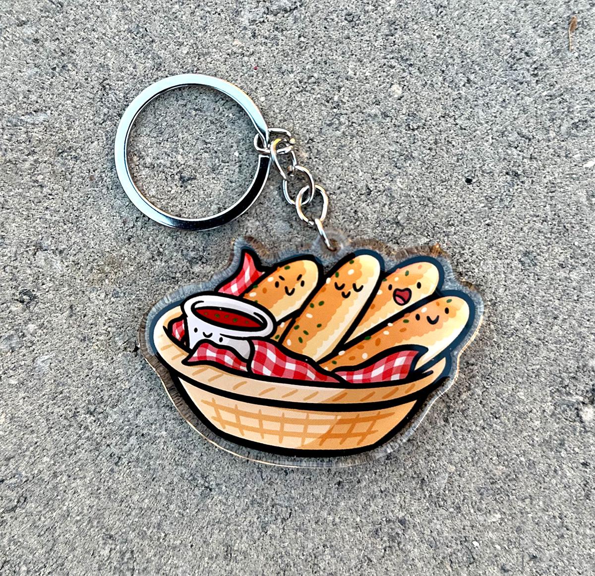 Breadsticks Keychain