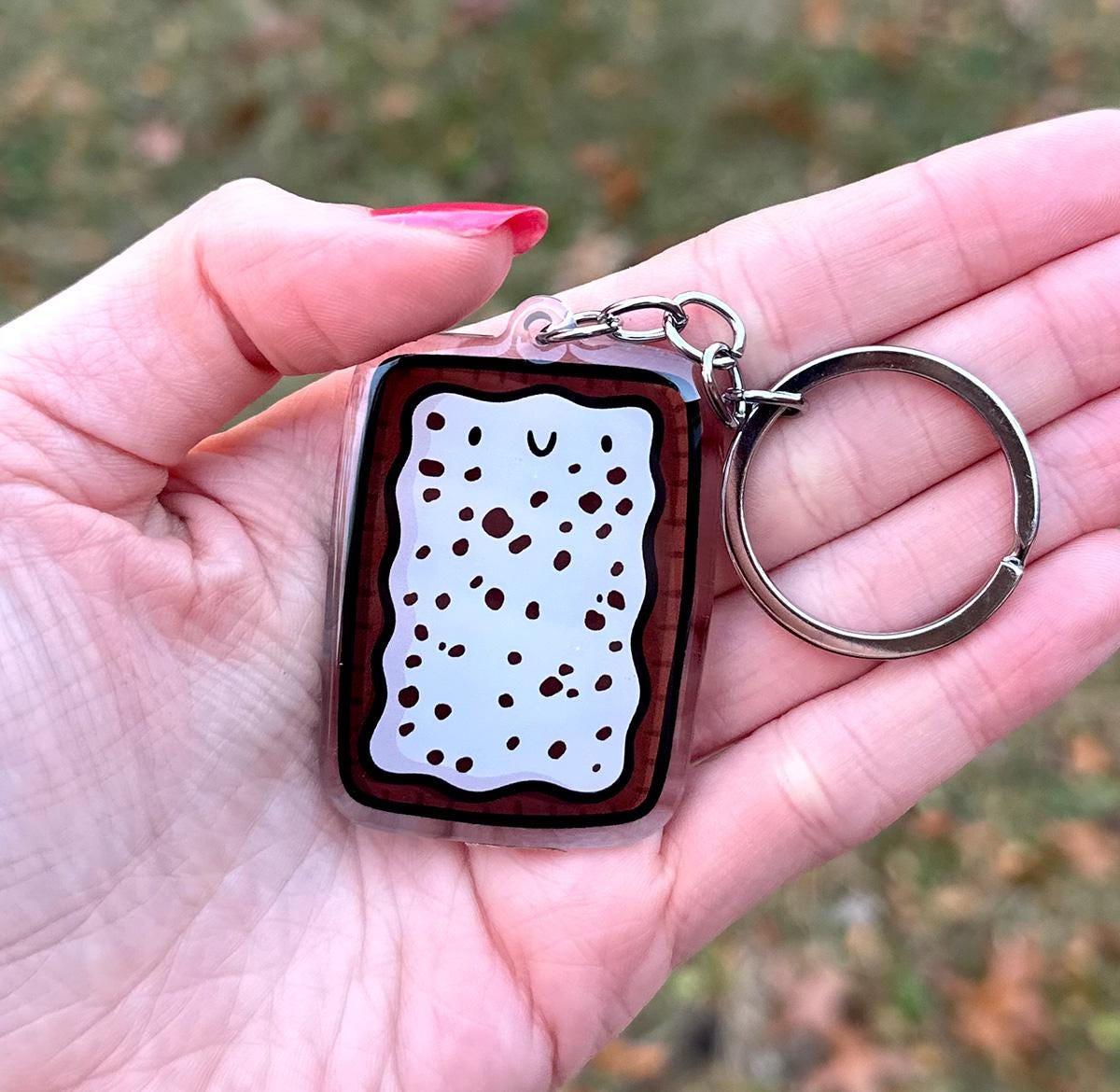 Toaster Pastry Keychain (Cookies & Cream)