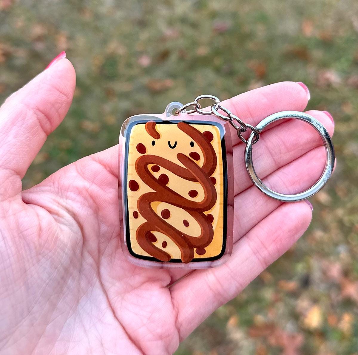 Toaster Pastry Keychain (Chocolate Chip)