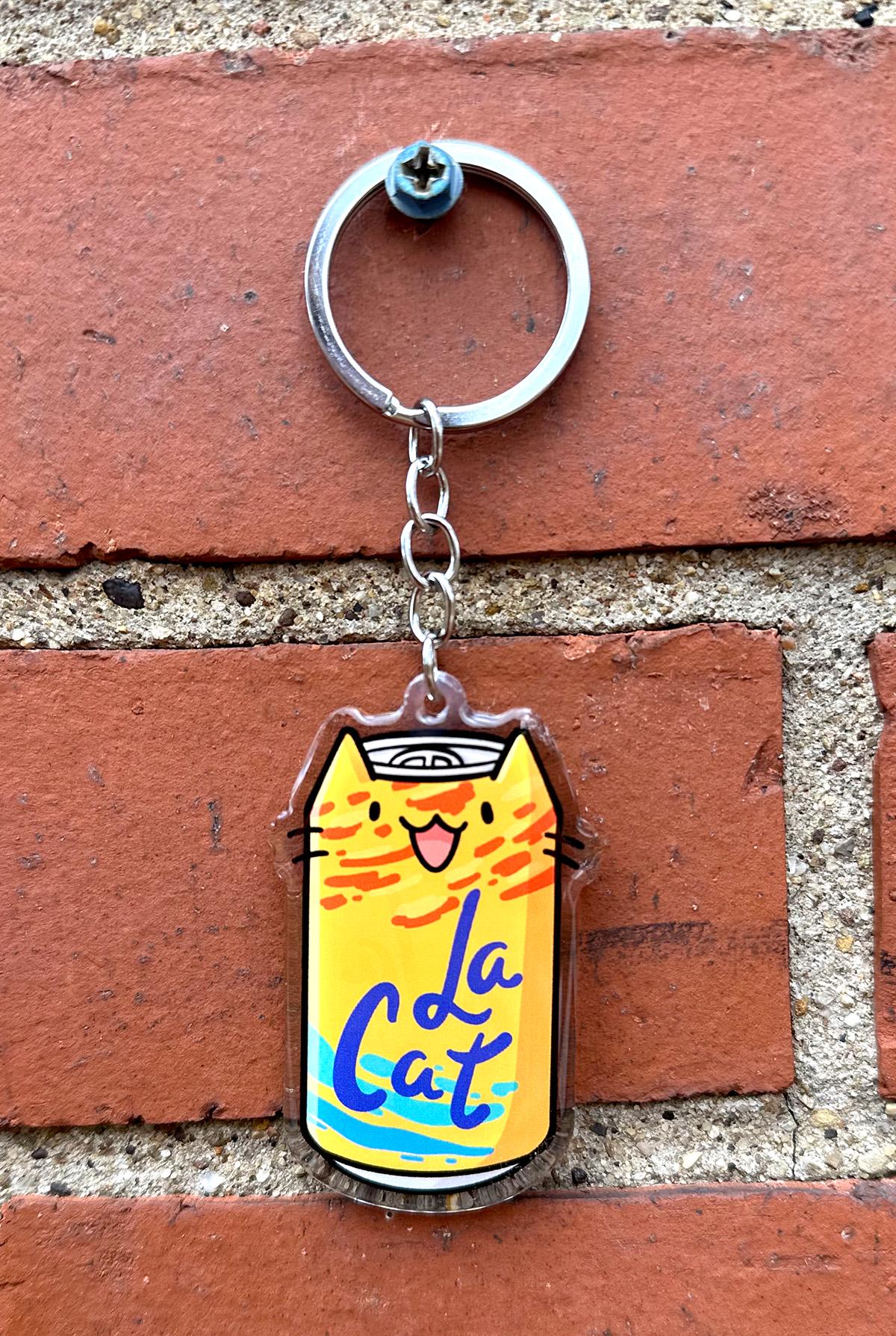 La Cat Keychain (Orange)