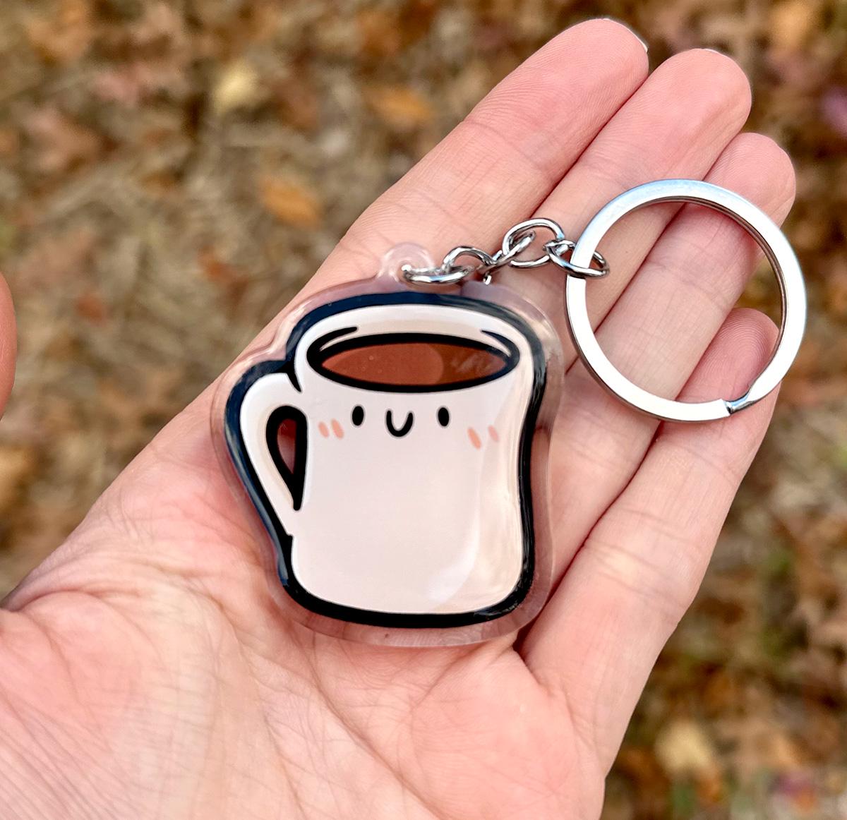 Cup of Coffee Keychain