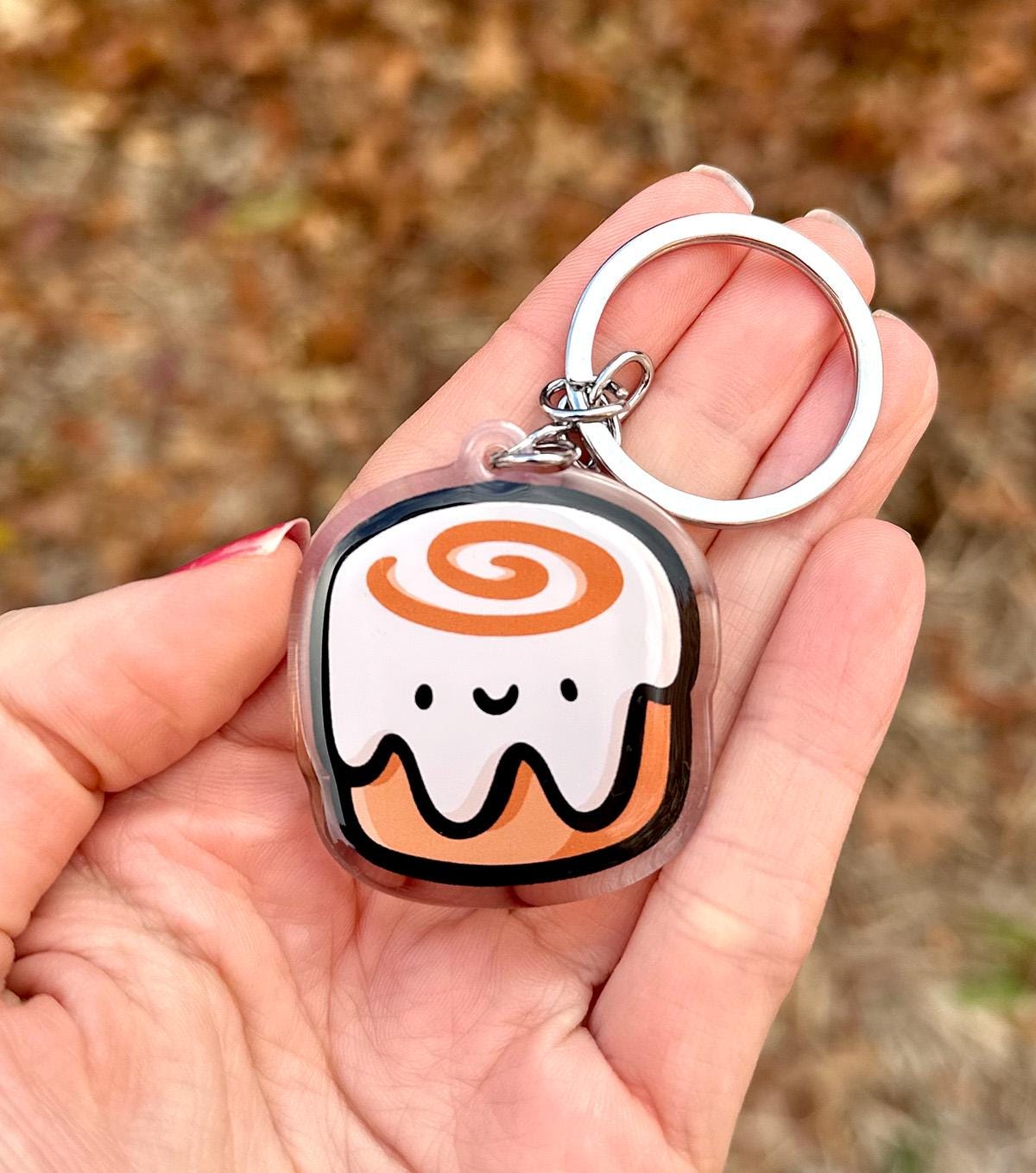 Cinnammon Roll Keychain