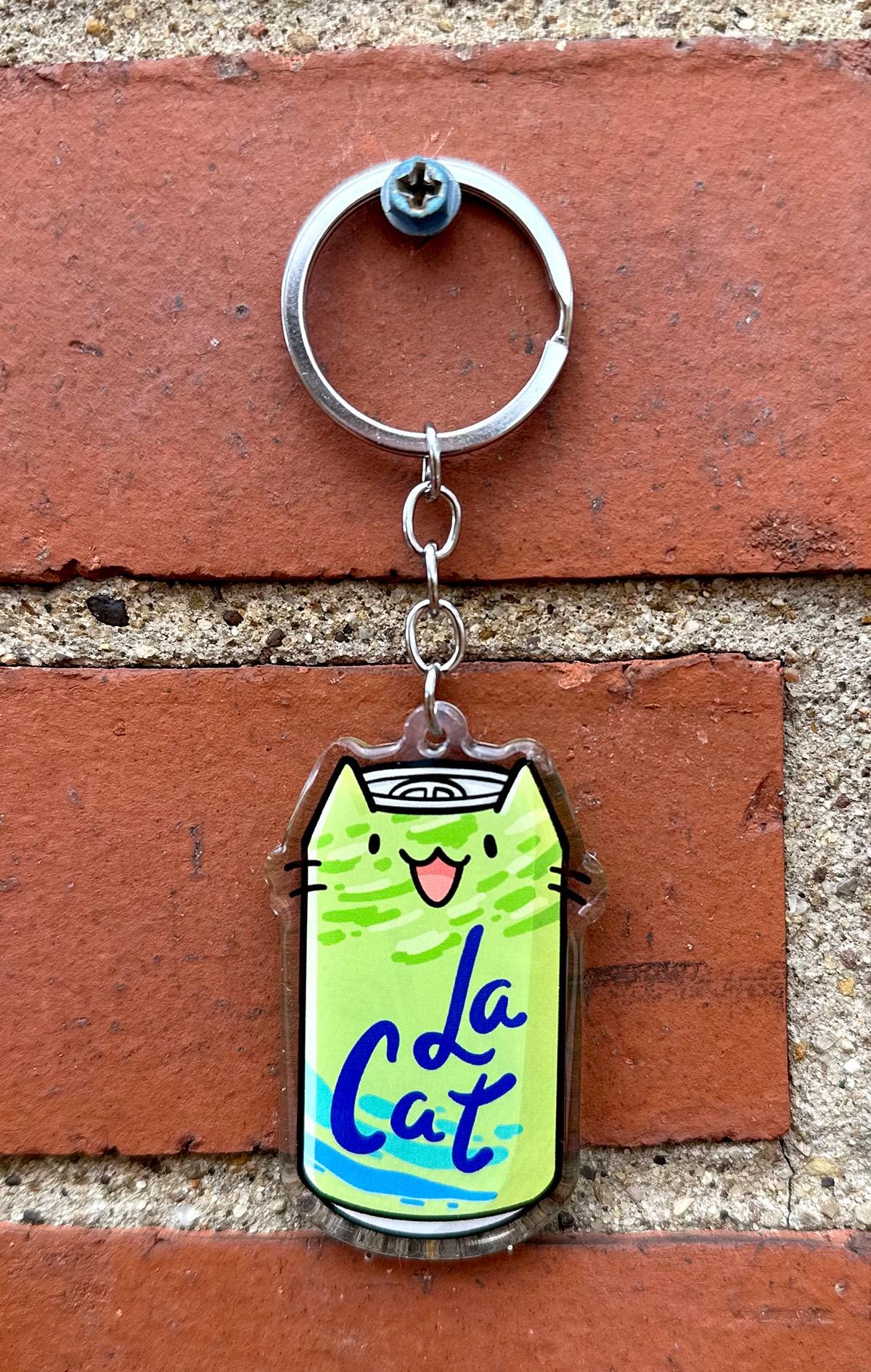 La Cat Keychain (Lime)