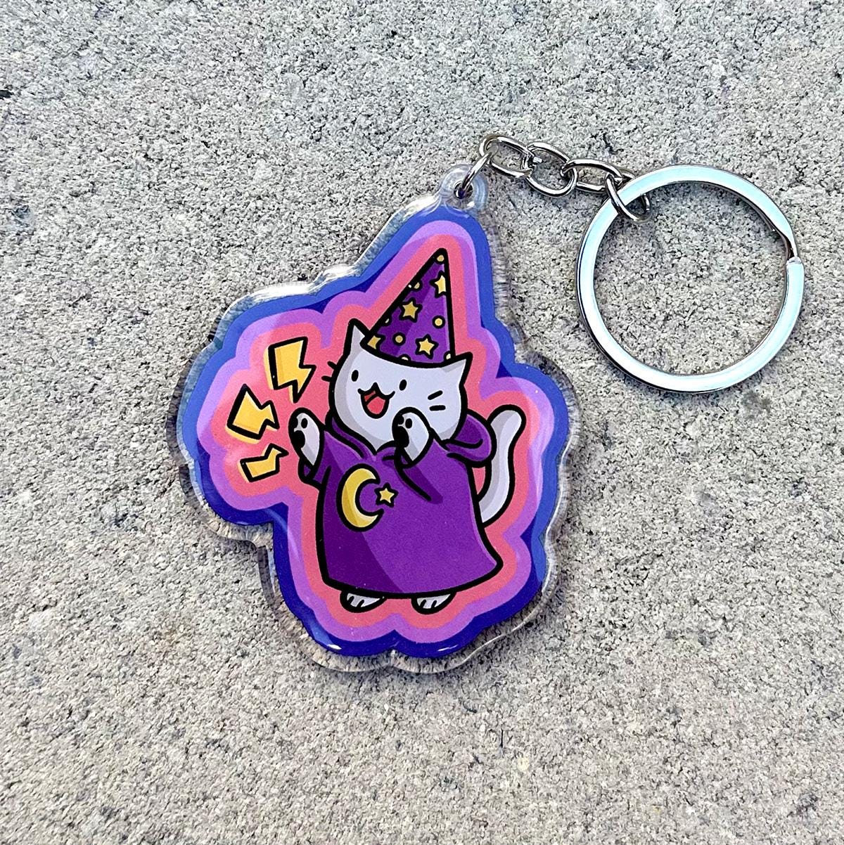 Wizard Kitty Keychain