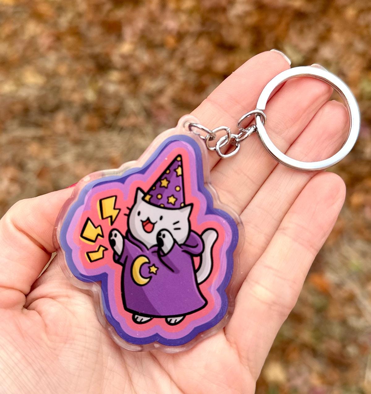 Wizard Kitty Keychain