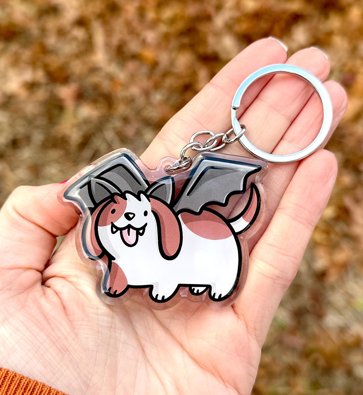 Bat Dog Keychain