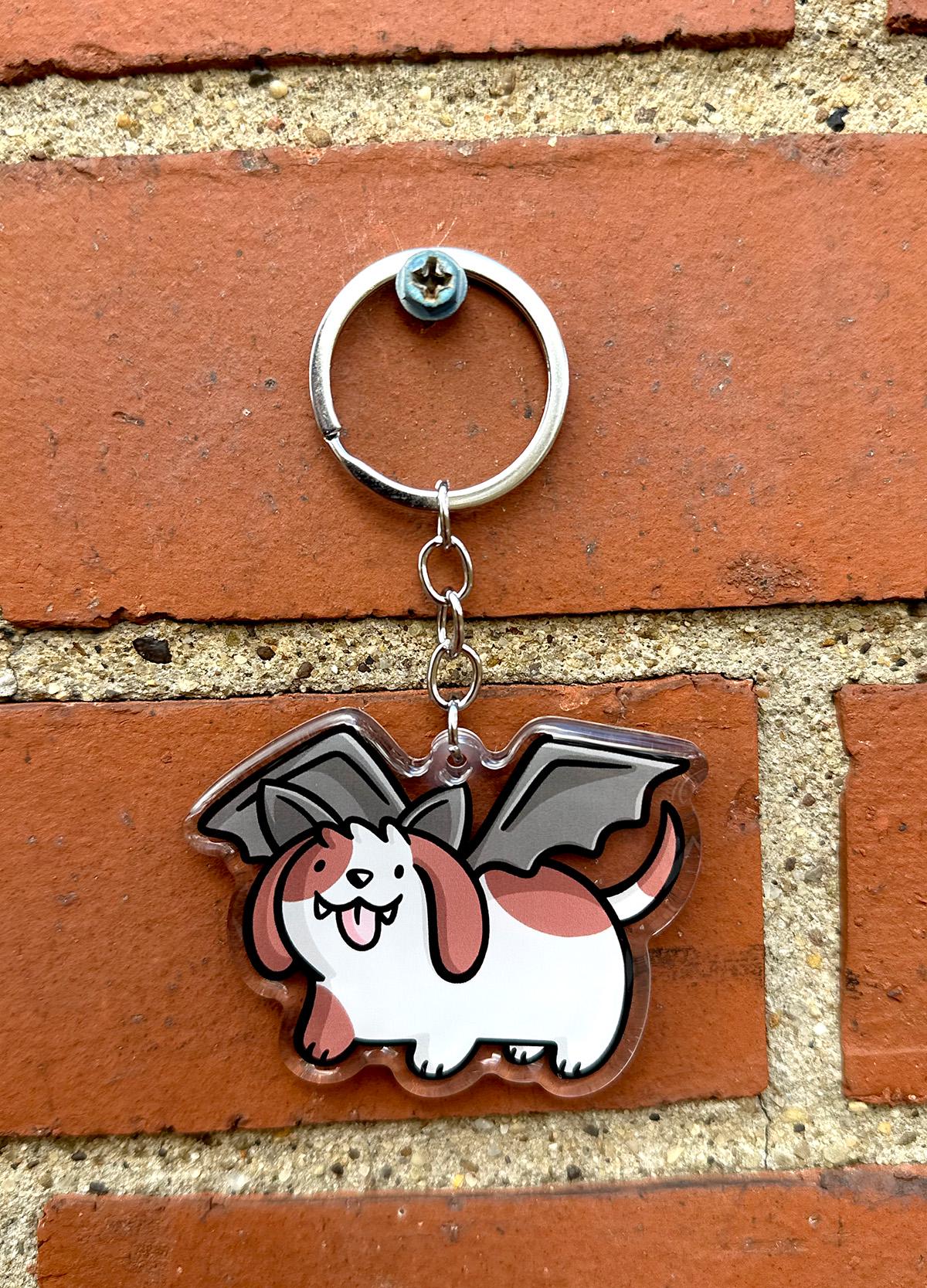 Bat Dog Keychain