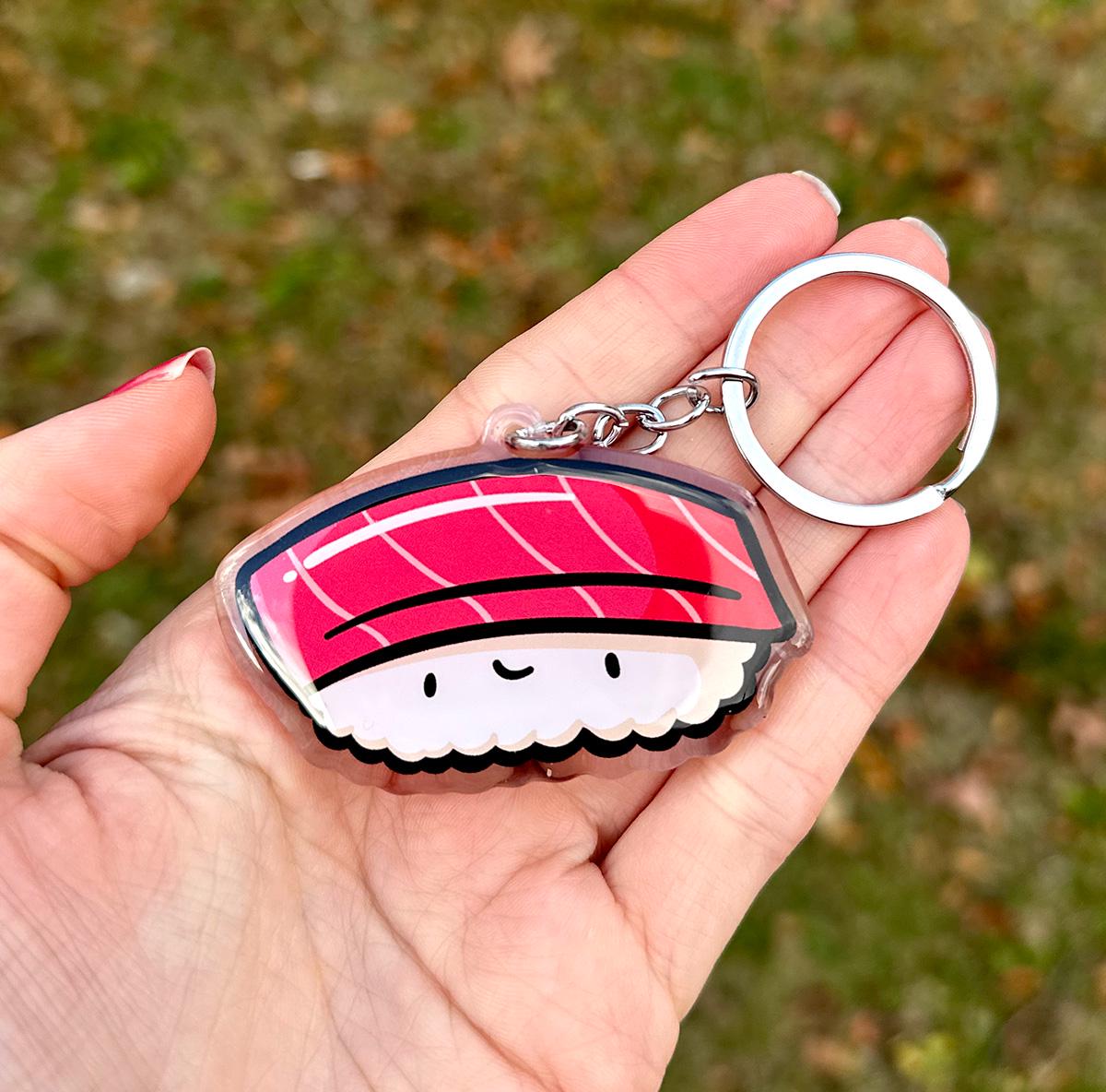 Tuna Sushi Keychain