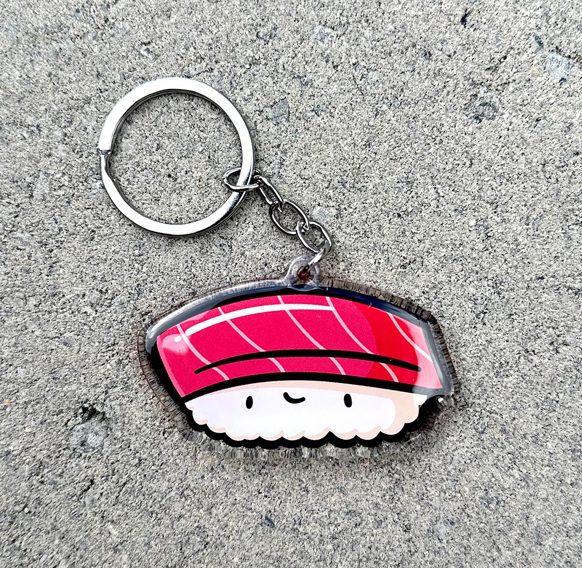 Tuna Sushi Keychain