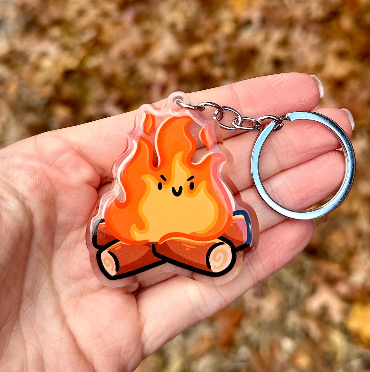 Campfire Keychain