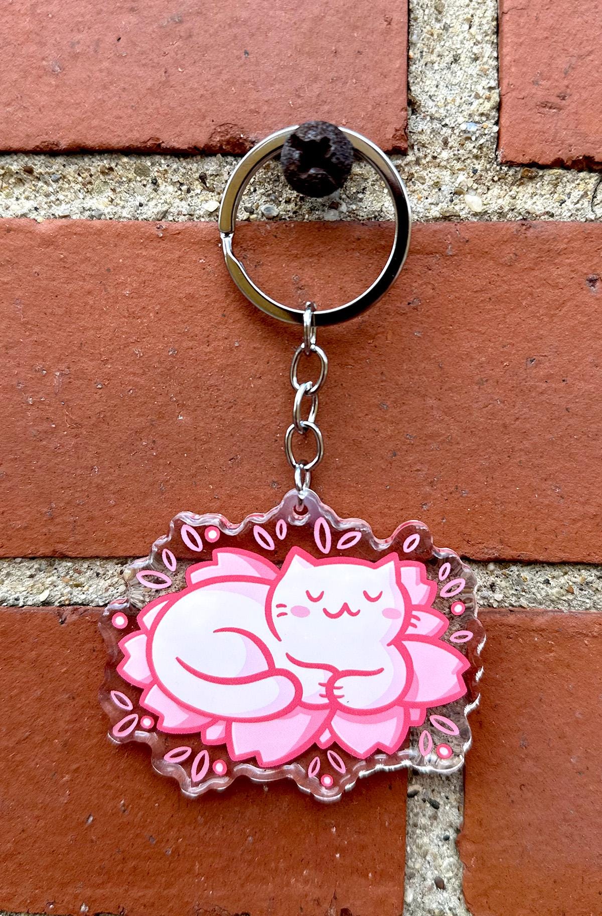 Sakura Cat Keychain