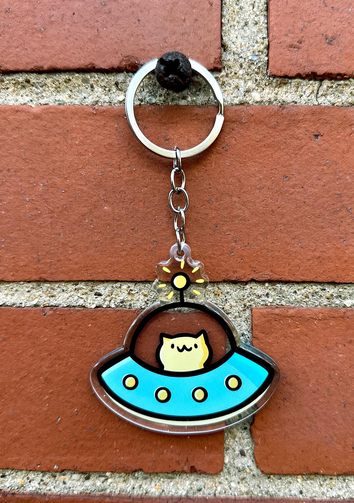 Space Cat Keychain