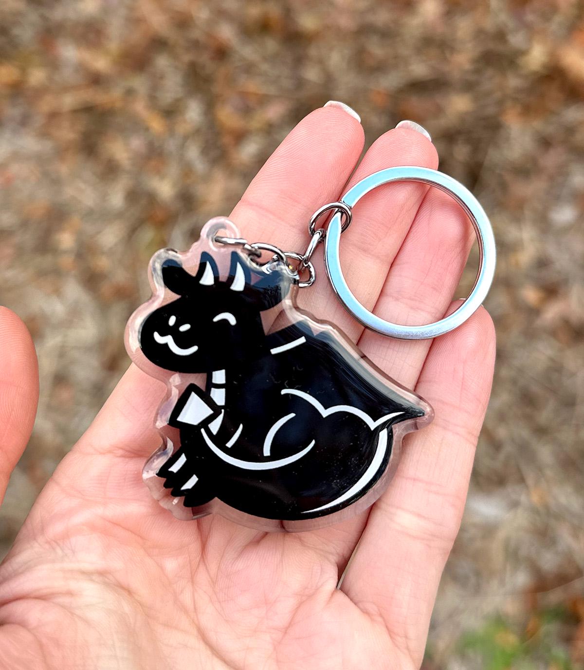 Black Dragon Keychain