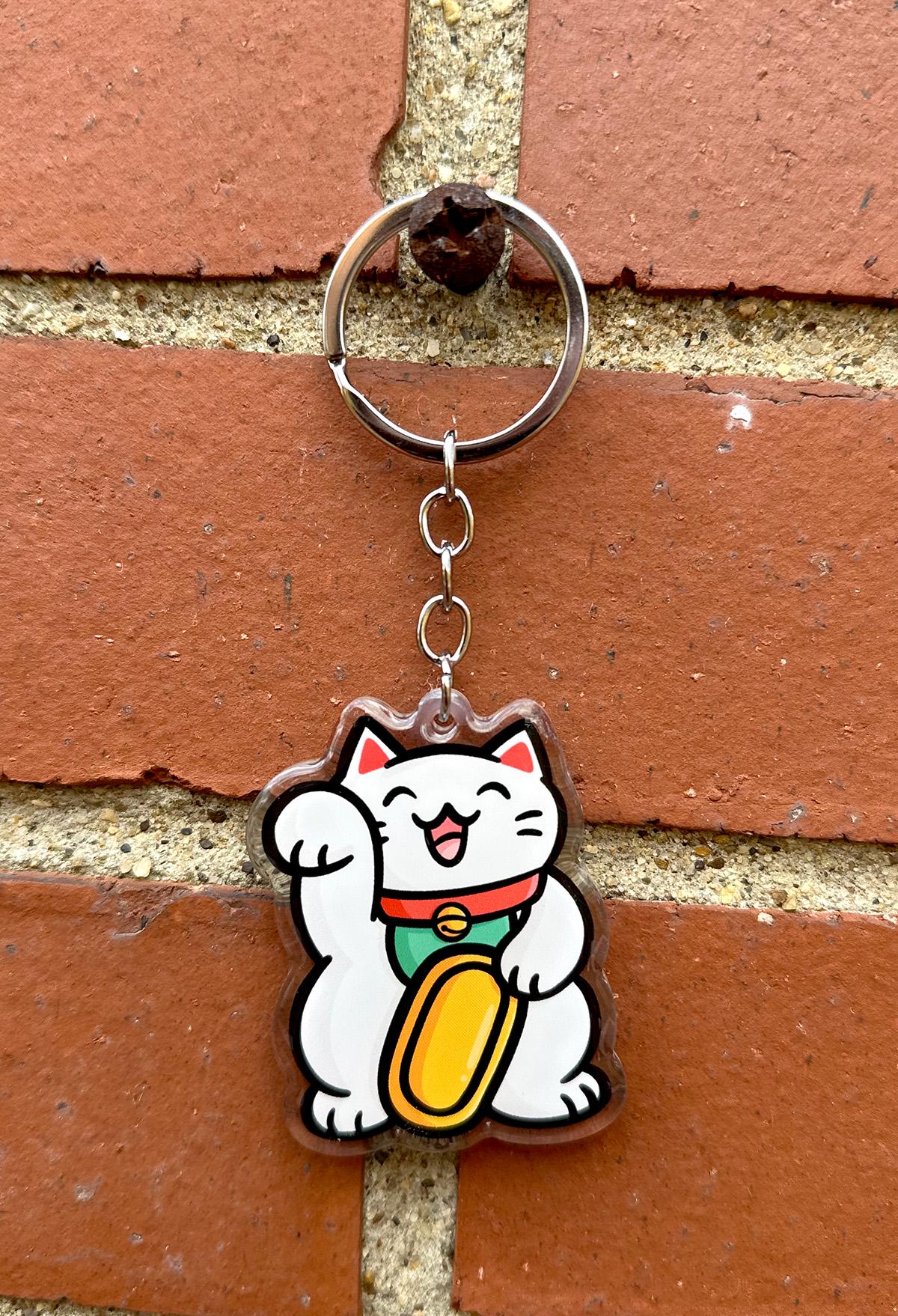 Lucky Cat Keychain