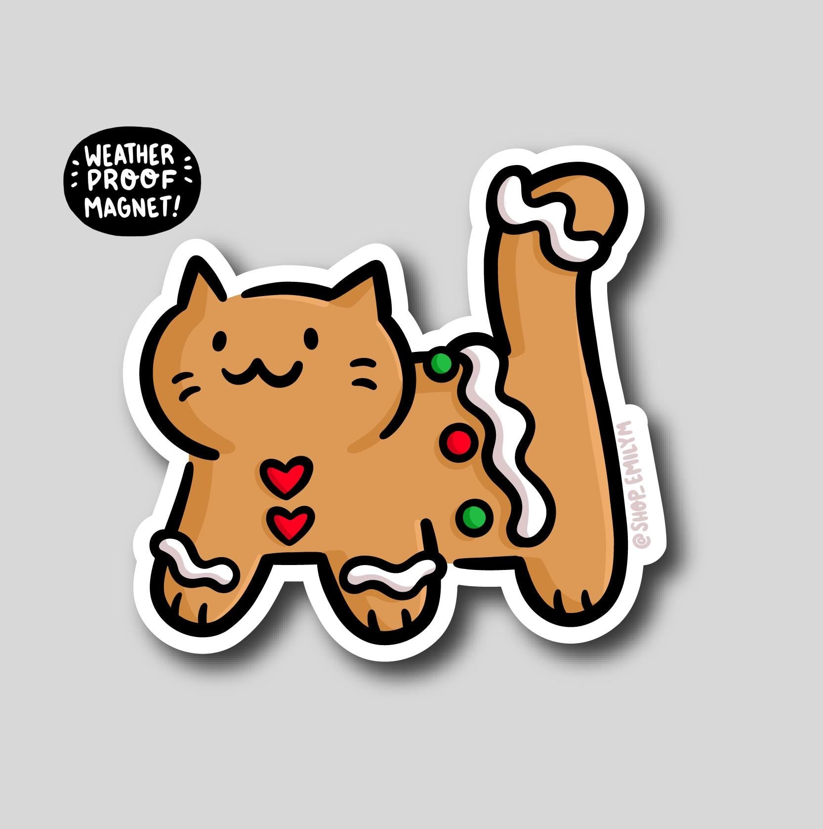 Gingerbread Cat Magnet