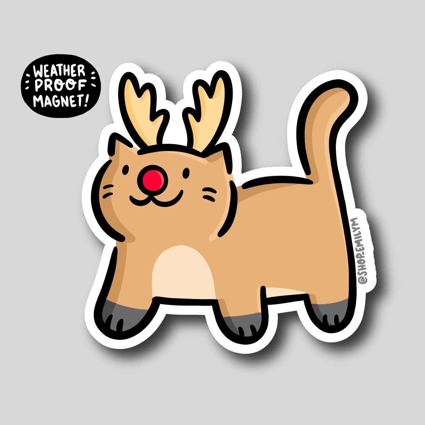 Reindeer Cat Magnet