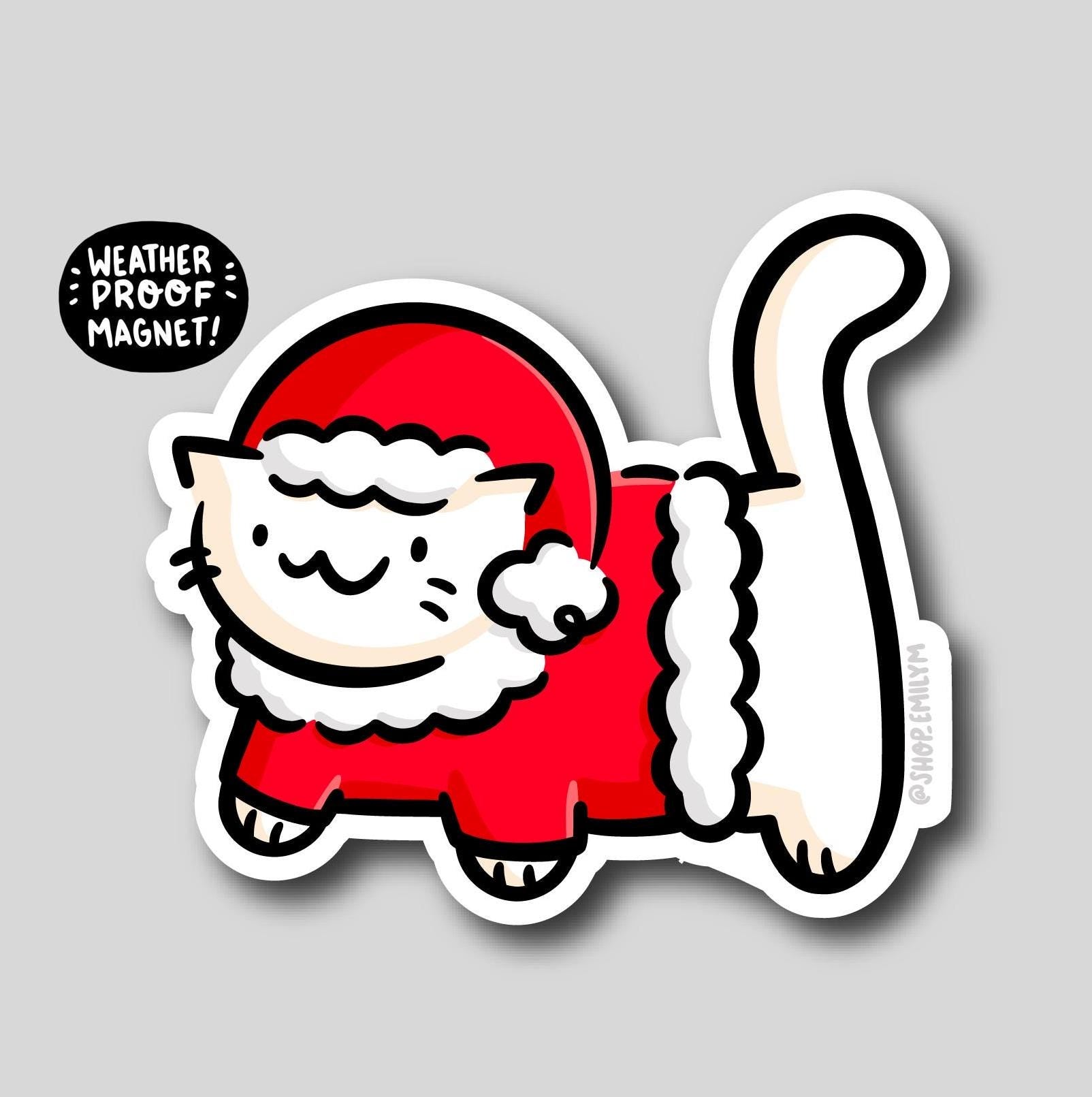 Santa Cat Magnet