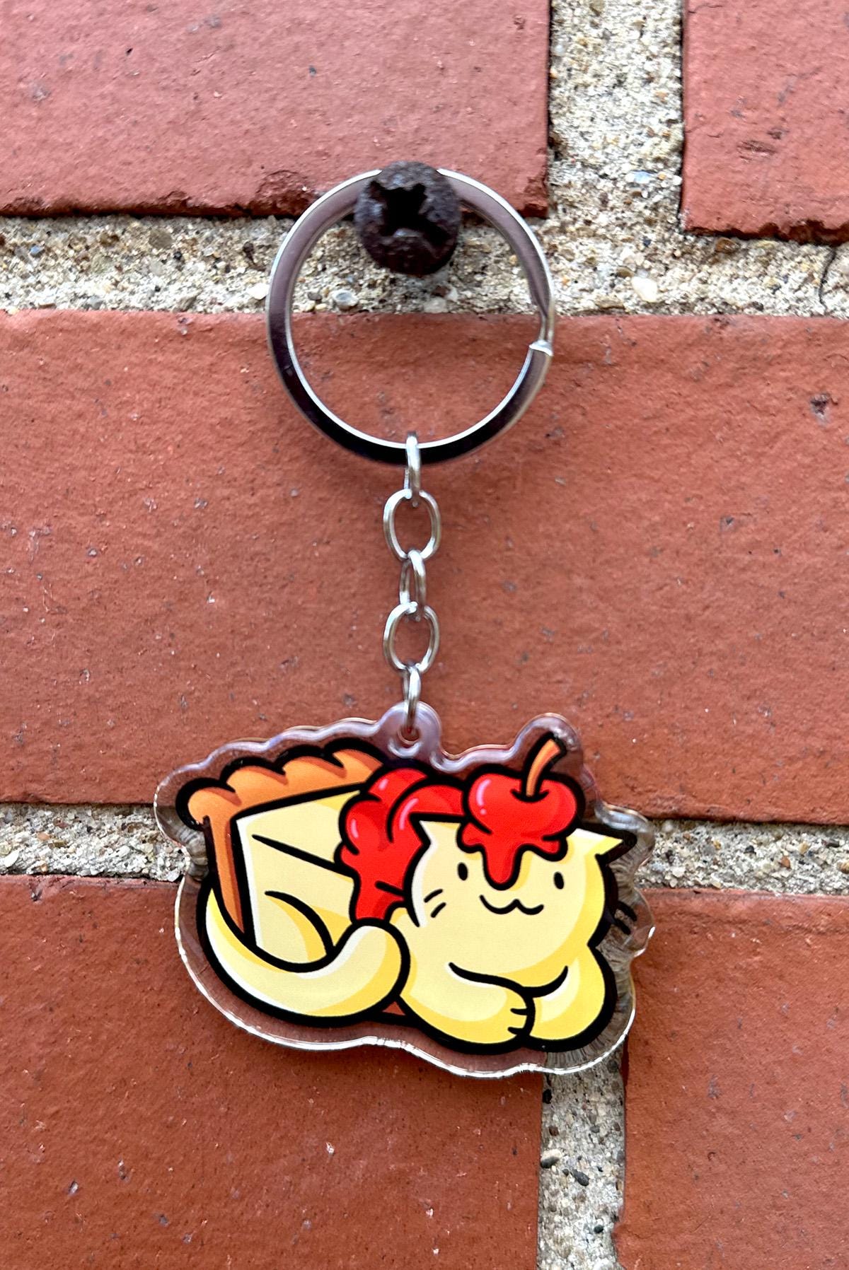 Cheesecake Cat Keychain