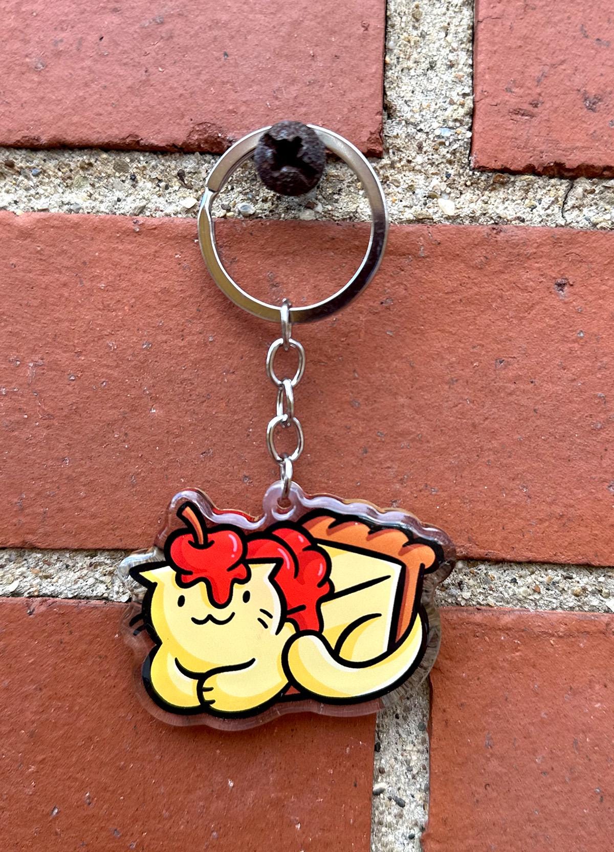 Cheesecake Cat Keychain